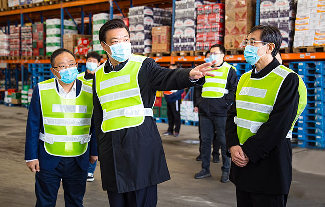 中商惠民是企业防疫保生产的典范——北京市政协主席吉林一行莅临考察中商惠民